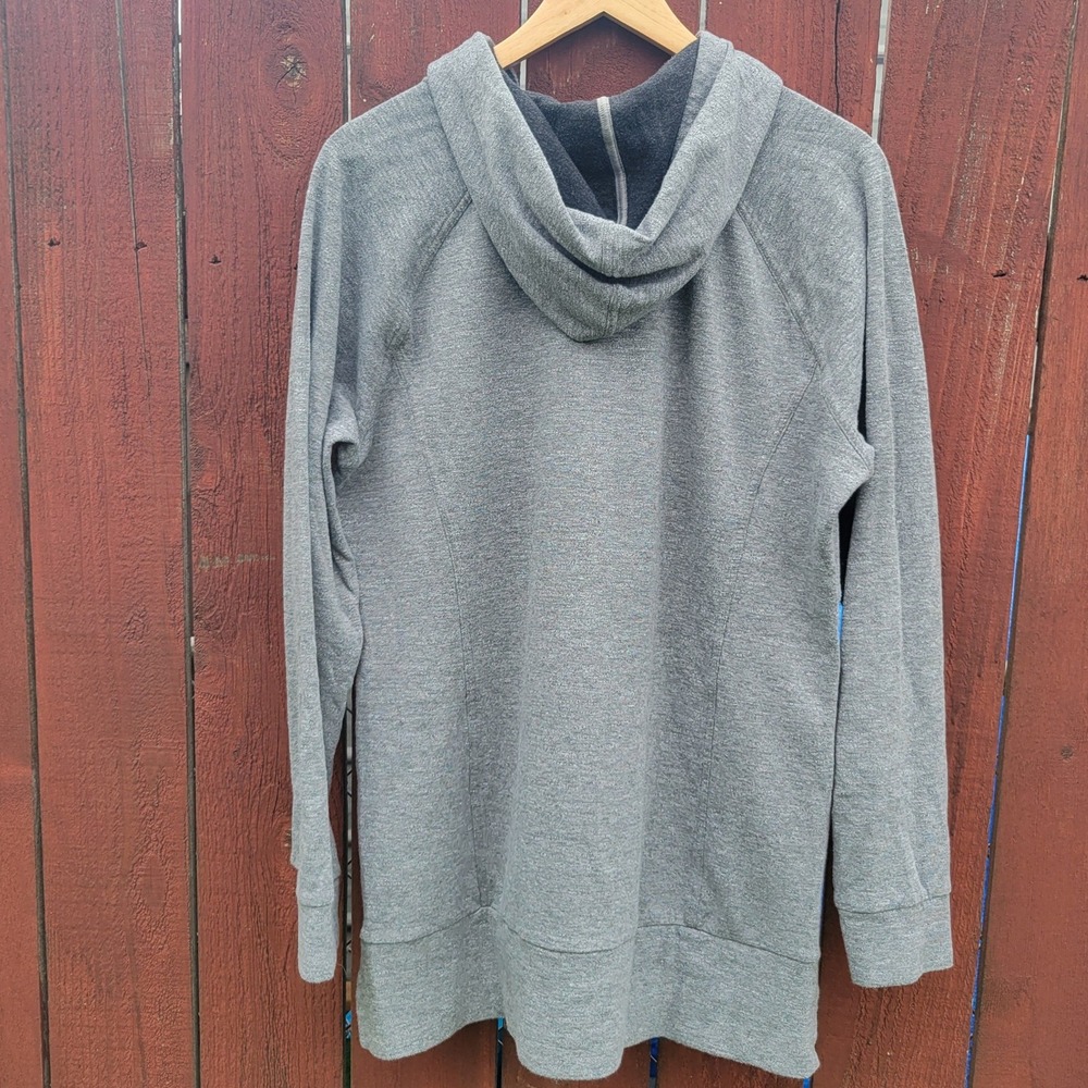 Lucy Activewear Womens Gray Heathered Quarter Zip Hoodie Pullover XL Loungewear